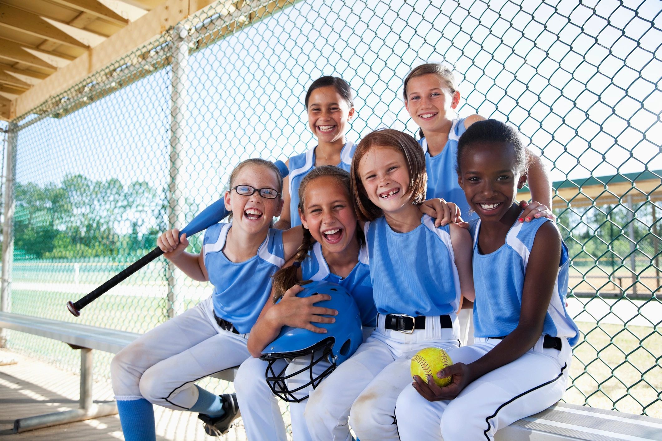 youth softball team group photo